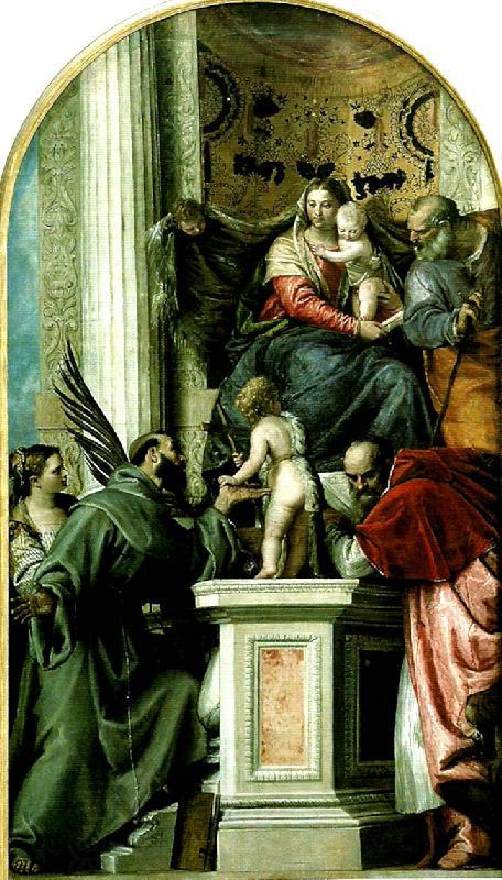 Paolo  Veronese holy family with ss oil painting picture